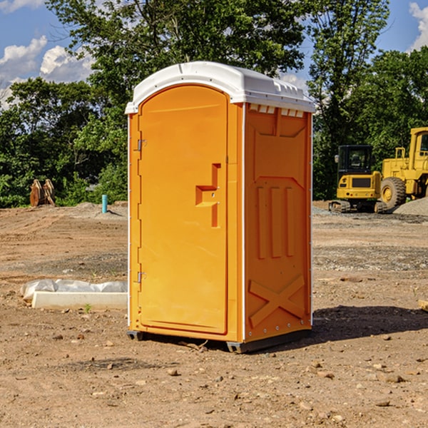 how often are the porta potties cleaned and serviced during a rental period in West Frankfort